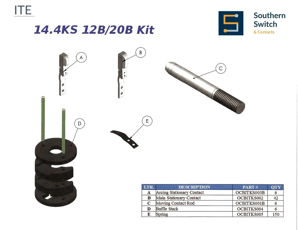 ITE 14.4KS 12B/20B Baffle Stack replacement