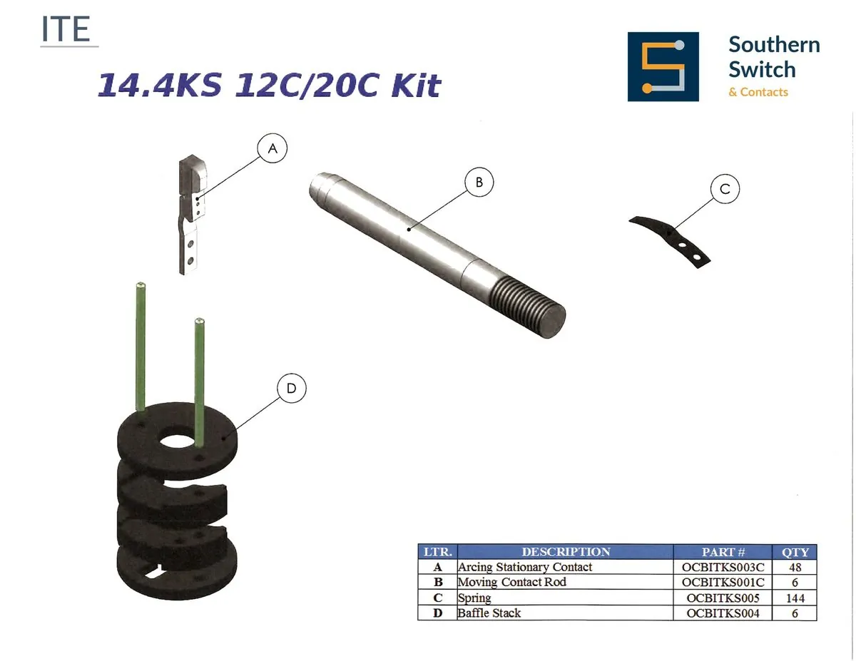 ITE 14.4KS 12C/20C Moving Contact Rod (12C/20C) replacement