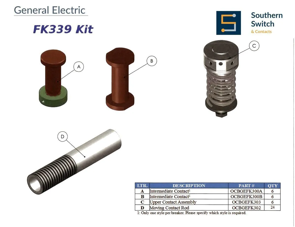 General Electric FK339 Intermediate Contact (Style A) replacement