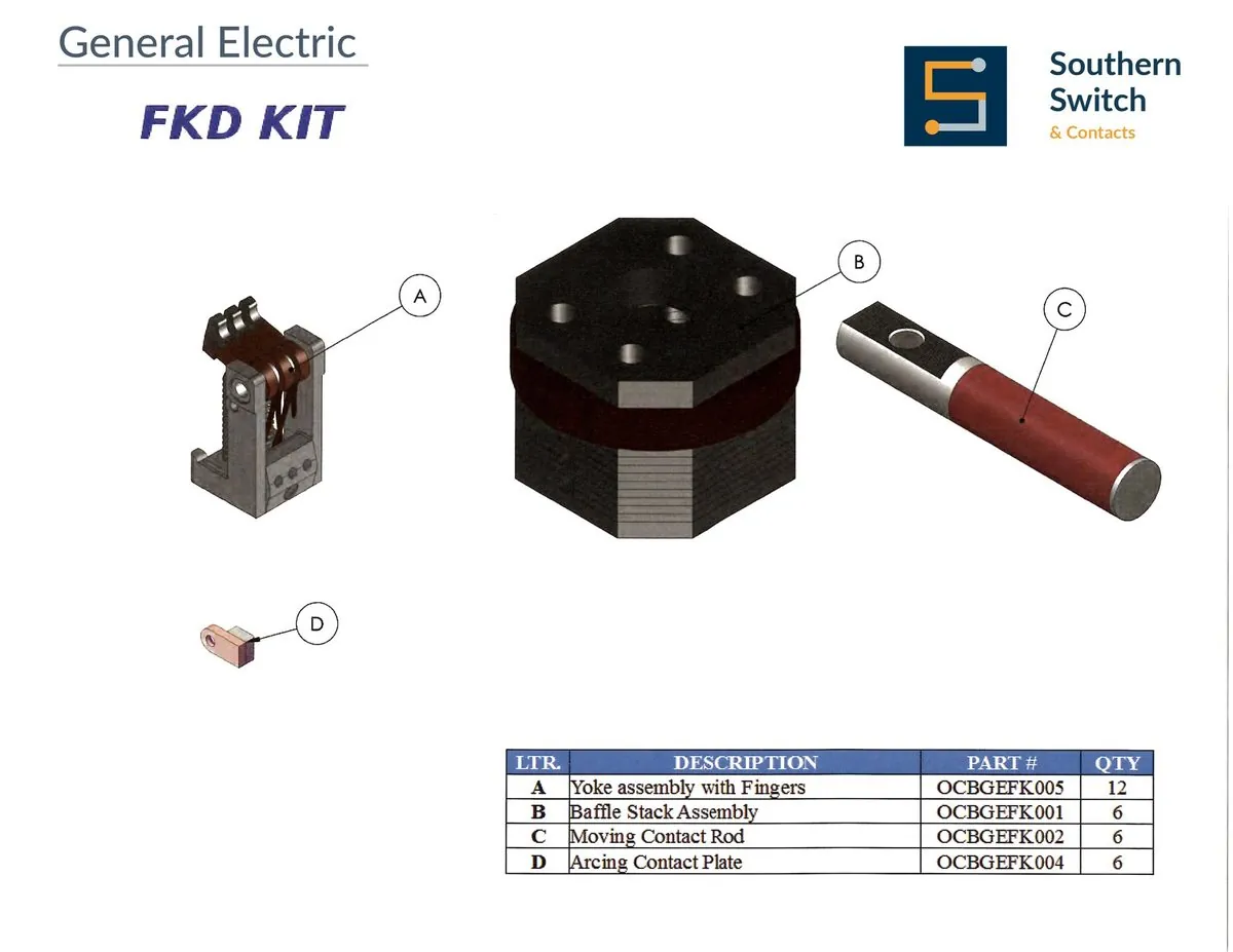 General Electric FKD Moving Contact Rod replacement