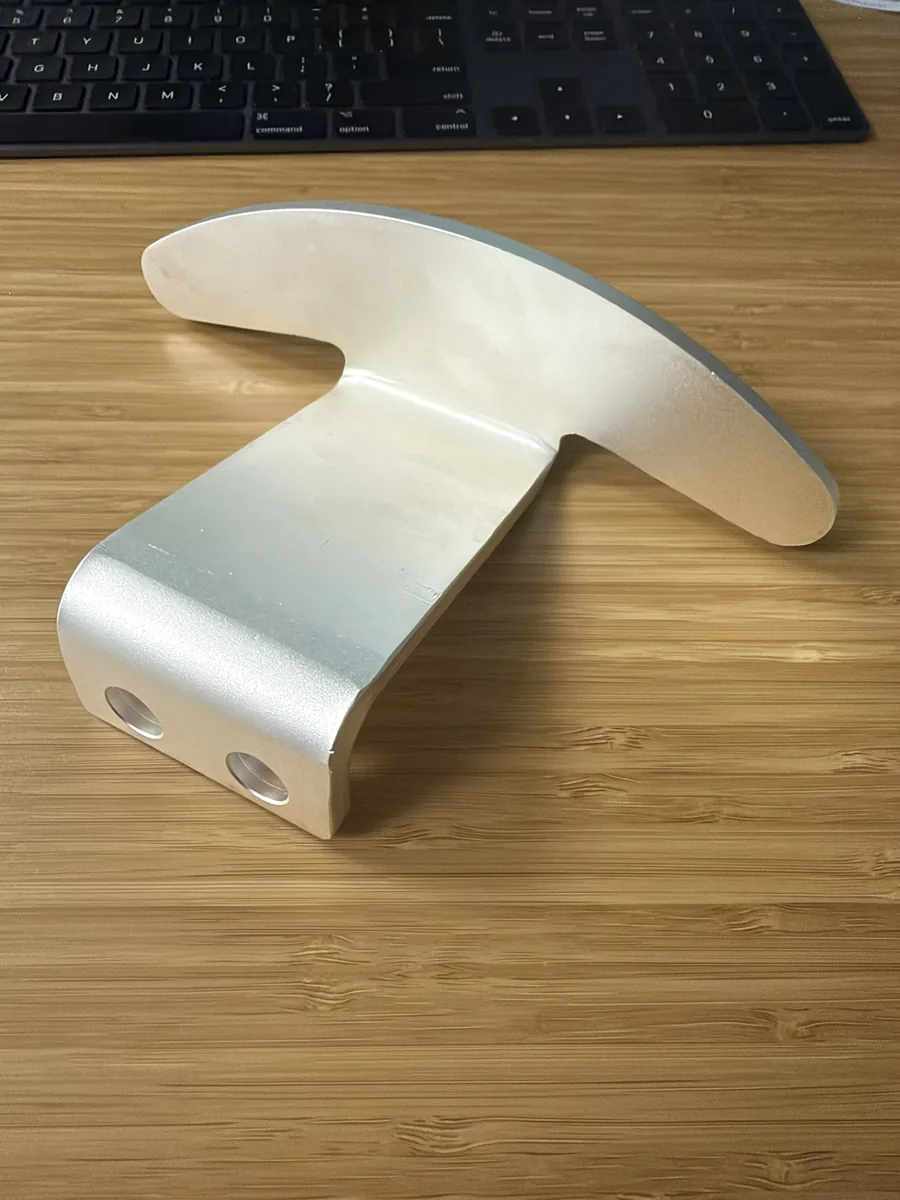 McGraw-Edison 550 BLS reversing stationary neutral contact, machined aluminum part with mounting holes