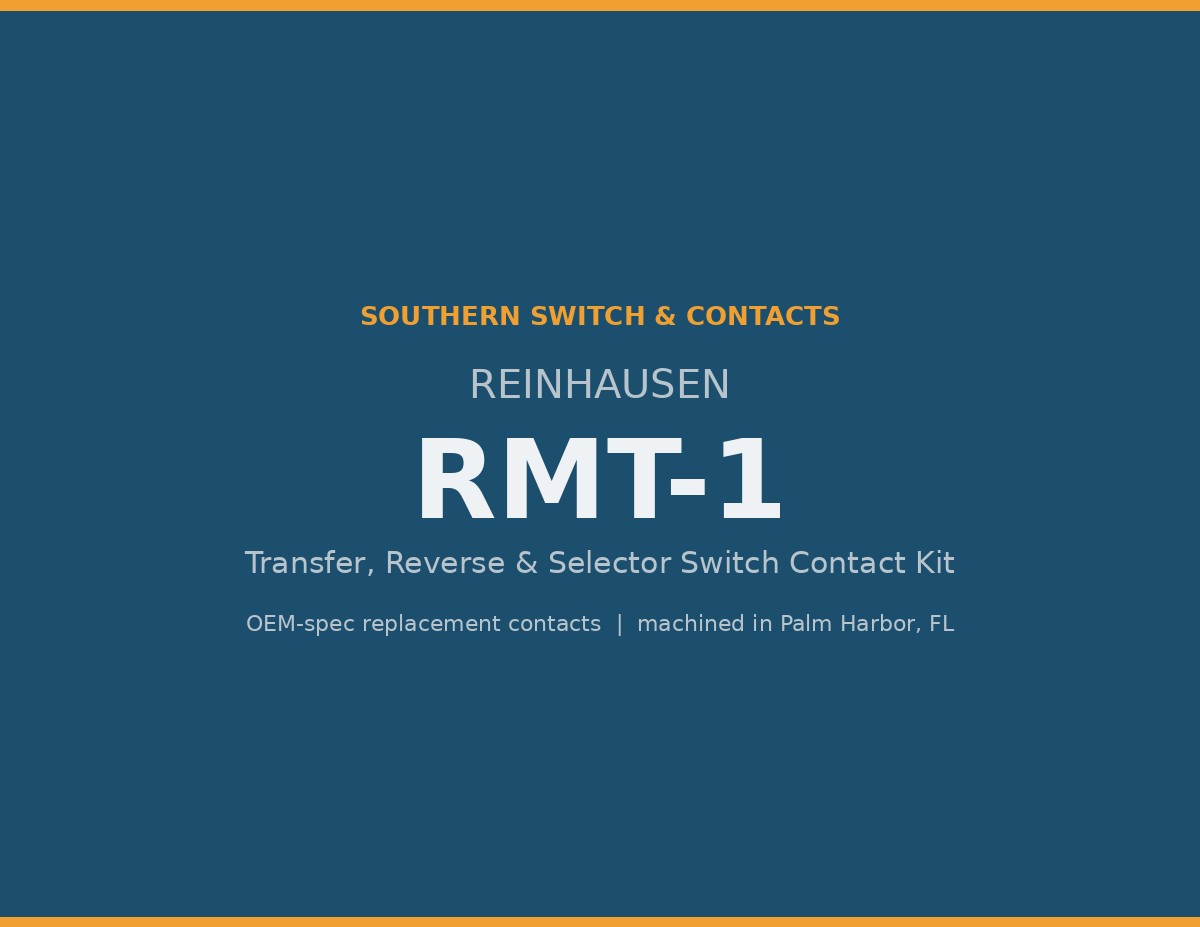 Southern Switch replacement contact kit for the Reinhausen RMT-1 transfer, reverse, and selector switch