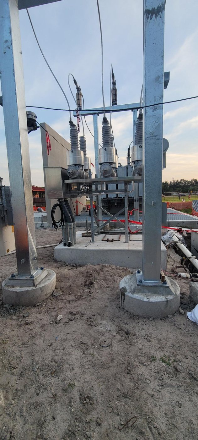 72.5 kV circuit breaker installed at the substation.