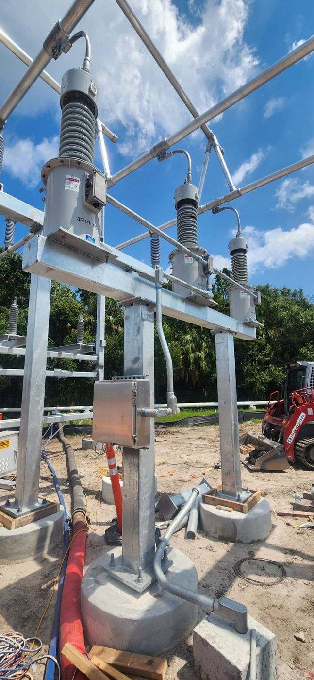 Potential transformers set at the substation during Phase 1.