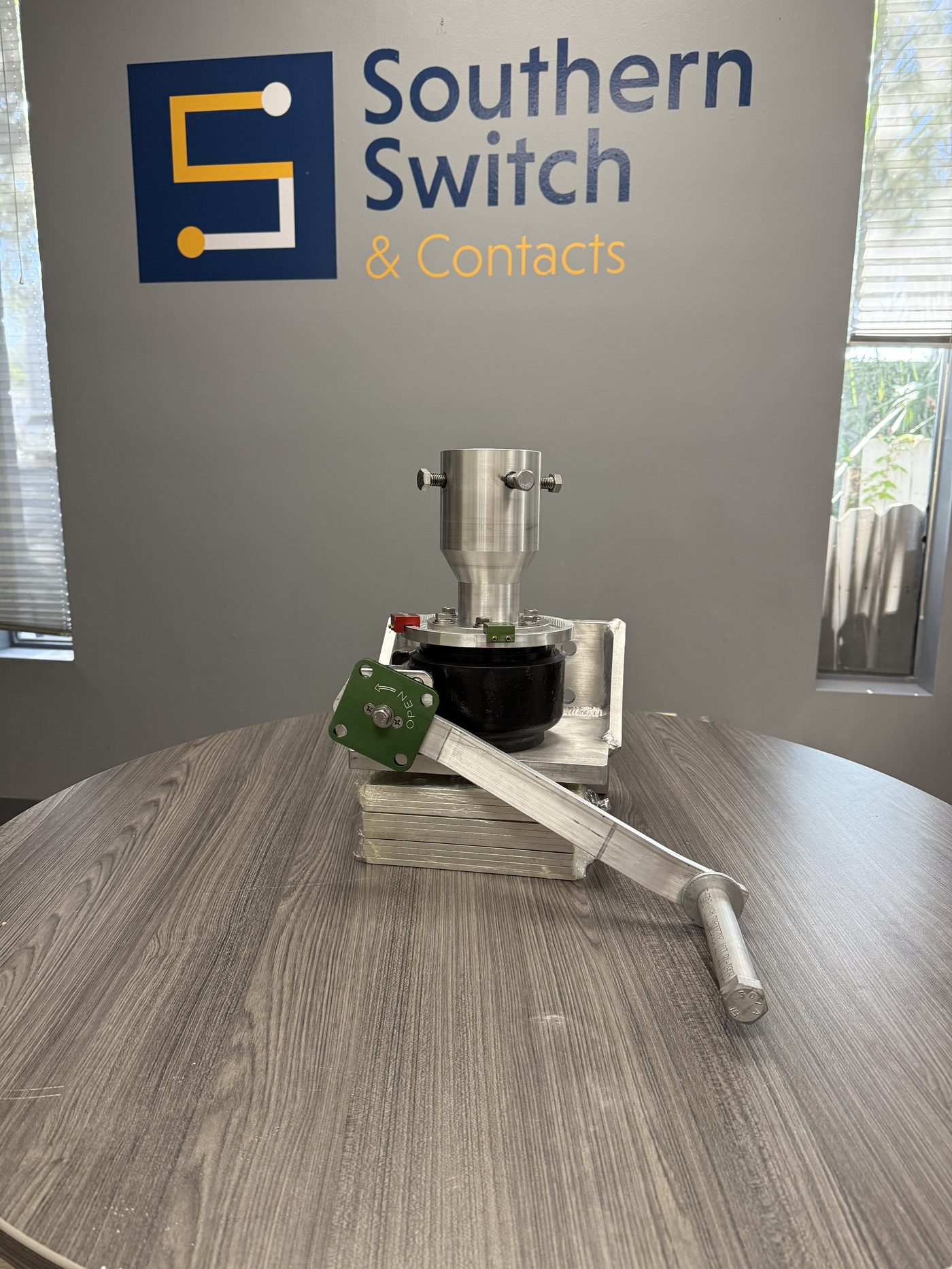 Universal Gear Operator Replacement (UGOR), assembled unit at Southern Switch & Contacts facility